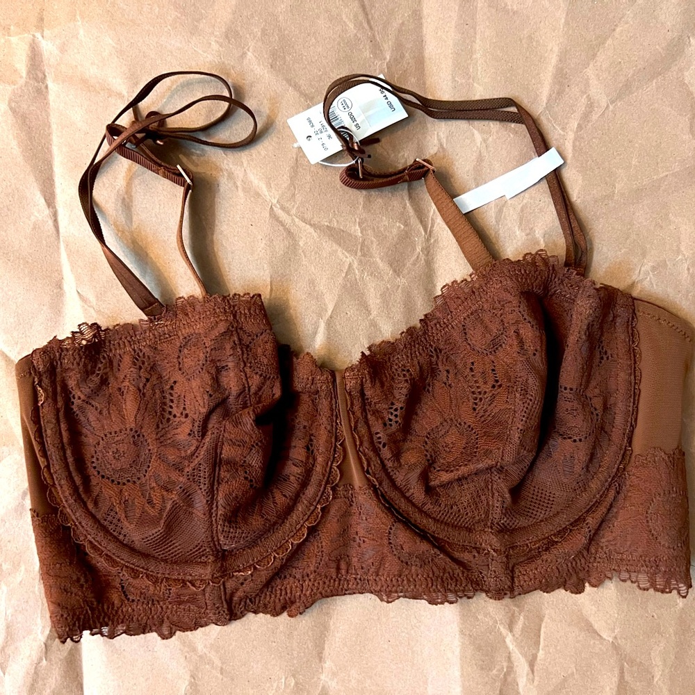 Aerie balconette unlined bra with boning details